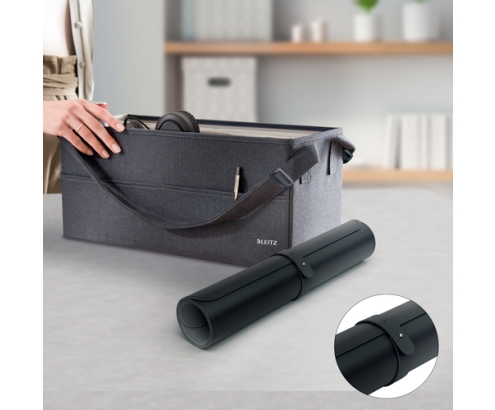 Leitz 53820095 protector de escritorio Cloruro de polivinilo (PVC) Negro