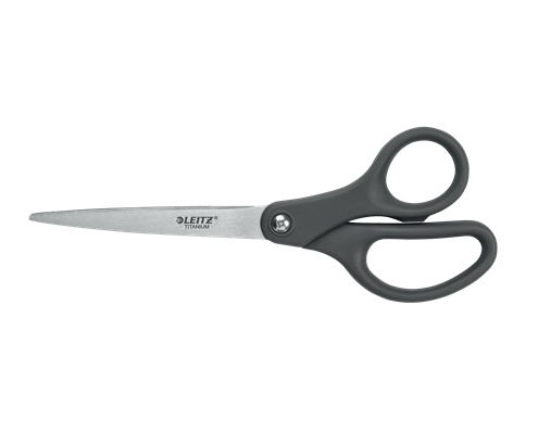 Leitz 54210089 tijera de escritorio y manualidades Tijeras de oficina Corte recto Gris, Acero satinado