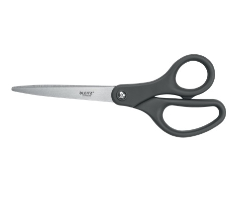 Leitz 54220089 tijera de escritorio y manualidades Tijeras de oficina Corte recto Gris, Acero inoxidable