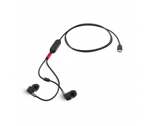 Lenovo 4XD1C99220 auricular y casco Auriculares Alámbrico Dentro de oÍ­do Música/uso diario USB Tipo C Negro