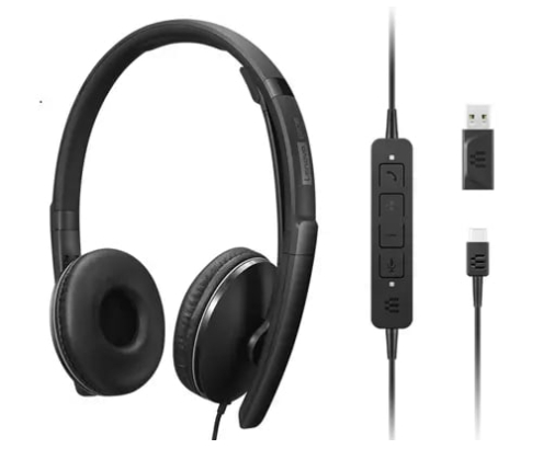 Lenovo 4XD1M39029 auricular y casco Auriculares Alámbrico Diadema USB Tipo C Negro