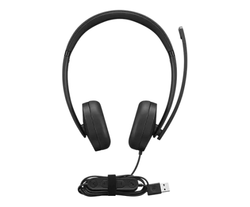 Lenovo 4XD1P83425 auricular y casco Auriculares Alámbrico Diadema Llamadas/Música USB tipo A Negro