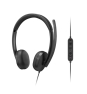 Lenovo VoIP Headset 5000 Auriculares Alámbrico Diadema Oficina/Centro de llamadas USB Tipo C Negro