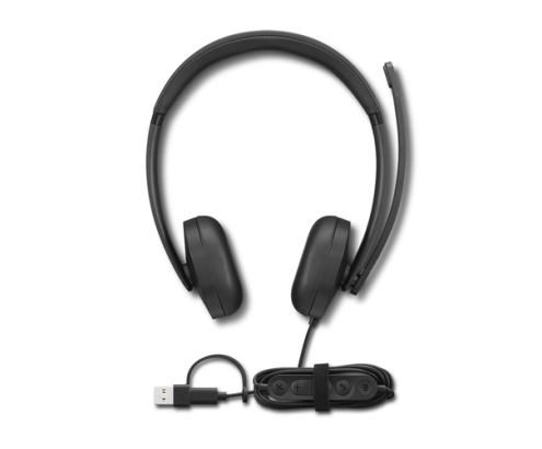 Lenovo VoIP Headset 5000 Auriculares Alámbrico Diadema Oficina/Centro de llamadas USB Tipo C Negro