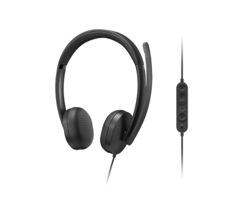 Lenovo VoIP Headset 5000 Auriculares Alámbrico Diadema Oficina/Centro de llamadas USB Tipo C Negro
