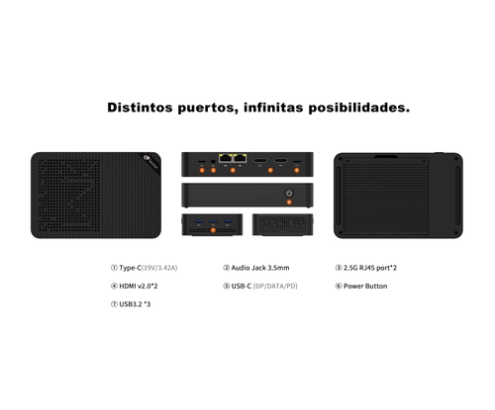 Leotec LEMPC23 PC/estación de trabajo barebone Cubo Negro N150 3,6 GHz