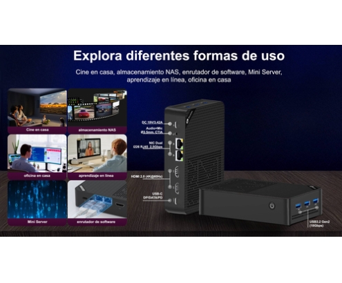 Leotec LEMPC23 PC/estación de trabajo barebone Cubo Negro N150 3,6 GHz