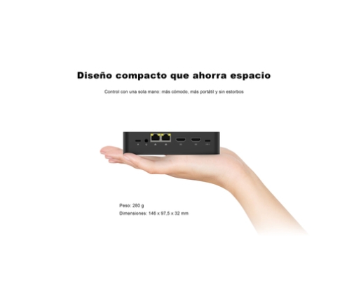 Leotec LEMPC23 PC/estación de trabajo barebone Cubo Negro N150 3,6 GHz