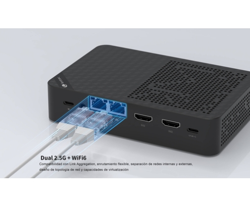 Leotec LEMPC23 PC/estación de trabajo barebone Cubo Negro N150 3,6 GHz