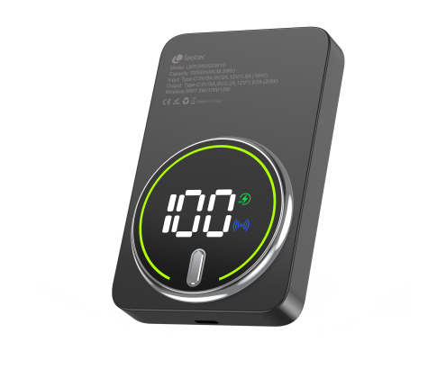 Leotec Power Bank inalámbrico 10000mAh 20W Negro