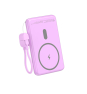 Leotec Power Bank inalámbrico 5000mAh 20W Rosa