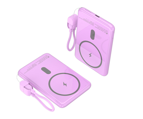 Leotec Power Bank inalámbrico 5000mAh 20W Rosa