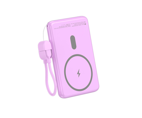 Leotec Power Bank inalámbrico 5000mAh 20W Rosa