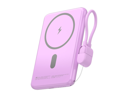 Leotec Power Bank inalámbrico 5000mAh 20W Rosa