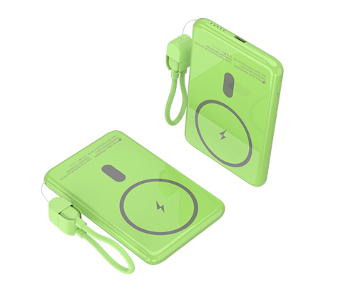 Leotec Power Bank inalámbrico 5000mAh 20W Verde