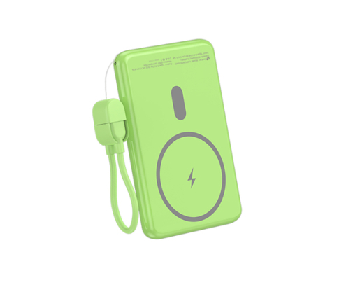 Leotec Power Bank inalámbrico 5000mAh 20W Verde