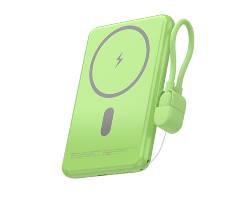 Leotec Power Bank inalámbrico 5000mAh 20W Verde