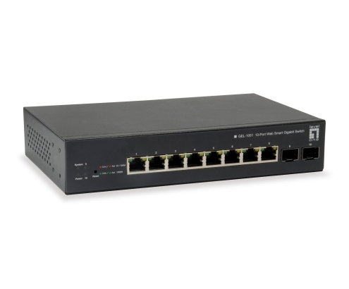 LevelOne GEP-1051 switch Gestionado L2/L3/L4 Gigabit Ethernet (10/100/1000) Energía sobre Ethernet (PoE) Negro