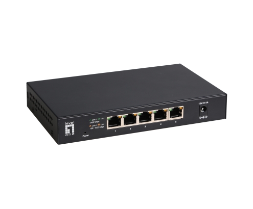 LevelOne GEU-0525 switch No administrado 2.5G Ethernet (100/1000/2500) Negro
