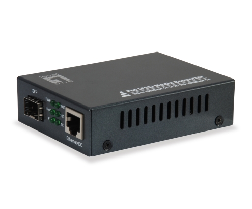 LevelOne GVT-2012 convertidor de medio 1000 Mbit/s Negro