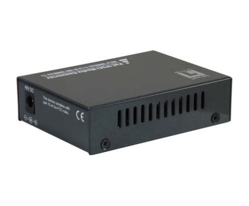 LevelOne GVT-2012 convertidor de medio 1000 Mbit/s Negro