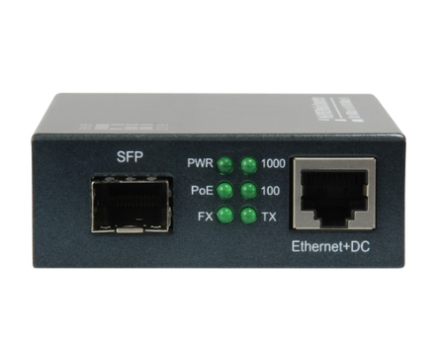 LevelOne GVT-2012 convertidor de medio 1000 Mbit/s Negro