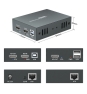 LevelOne HVE-8111 extensor audio/video Transmisor y receptor de señales AV Negro
