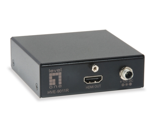 LevelOne HVE-9010 extensor audio/video Transmisor y receptor de señales AV Negro