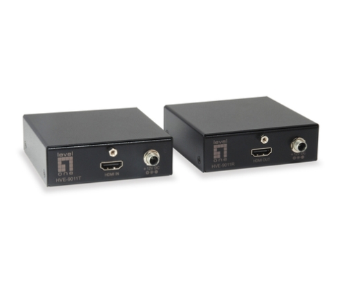 LevelOne HVE-9010 extensor audio/video Transmisor y receptor de señales AV Negro