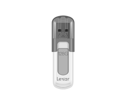 Lexar JumpDrive V100 unidad flash USB 128 GB USB tipo A 3.2 Gen 1 (3.1 Gen 1) Gris, Blanco