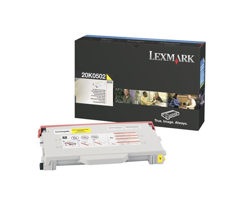 Lexmark 20K0502 cartucho de tóner 1 pieza Original Amarillo