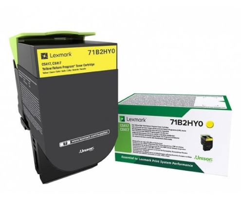 Lexmark 71B2HY0 cartucho de tóner 1 pieza(s) Original Amarillo