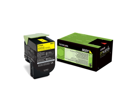 Lexmark 802Y cartucho de tóner 1 pieza(s) Original Amarillo