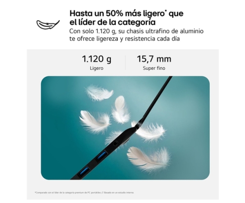 LG Gram 14Z90T Intel Core Ultra 7 255H Portátil 35,6 cm (14