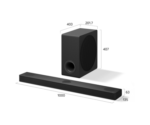 LG S80TY Negro 3.1.3 canales 480 W
