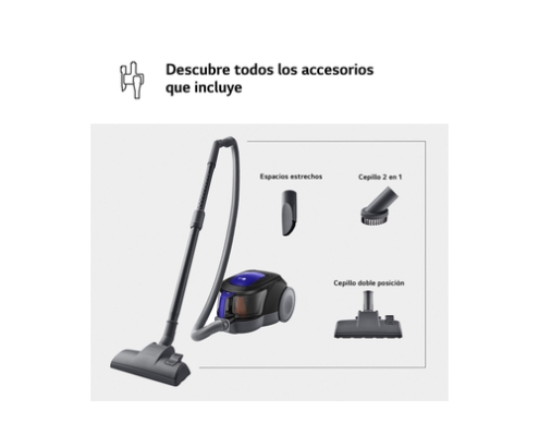LG VC5506NHTB aspiradora 1,1 L Secar 650 W Sin bolsa
