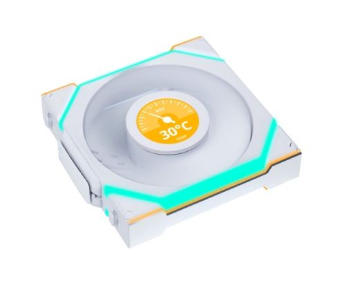 Lian Li UNI FAN SL Wireless LCD 120 Carcasa del ordenador Ventilador 12 cm Blanco 3 pieza(s)