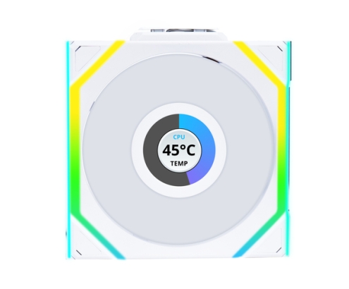 Lian Li UNI FAN SL Wireless LCD 120 Carcasa del ordenador Ventilador 12 cm Blanco 3 pieza(s)
