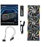 Lian Li UNI FAN SL Wireless LCD 120 Carcasa del ordenador Ventilador 12 cm Negro 3 pieza(s)