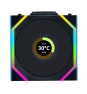 Lian Li UNI FAN SL Wireless LCD 120 Carcasa del ordenador Ventilador 12 cm Negro 3 pieza(s)