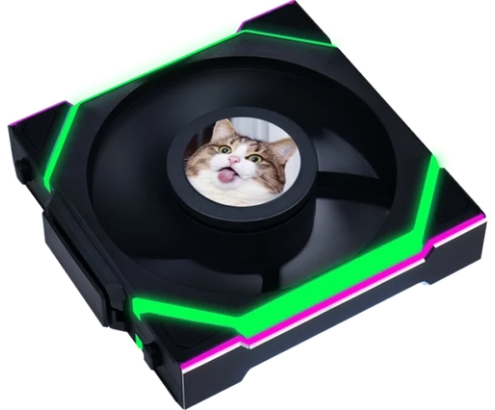 Lian Li UNI FAN SL Wireless LCD 120 Carcasa del ordenador Ventilador 12 cm Negro 3 pieza(s)