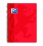 LIBRETA OXFORD CLASSIC ESPIRAL TAPA PLASTICO TRANSPARENTE 80 HOJAS ROJO 400079660
