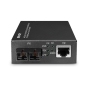 Lindy 25119 convertidor de medio 850 nm Multimodo Negro