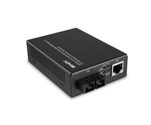 Lindy 25119 convertidor de medio 850 nm Multimodo Negro