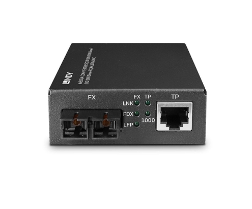 Lindy 25119 convertidor de medio 850 nm Multimodo Negro