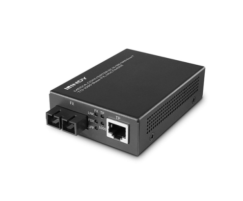 Lindy 25119 convertidor de medio 850 nm Multimodo Negro