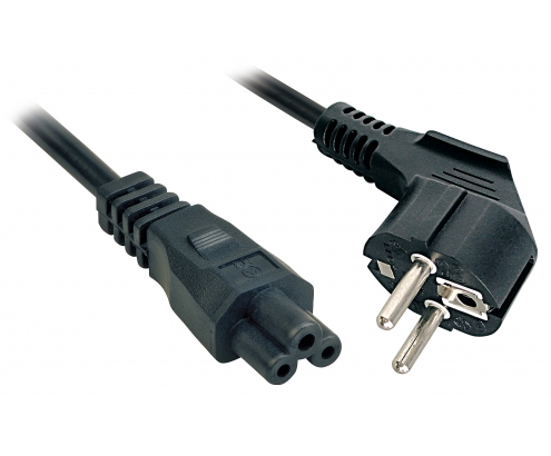 Lindy 2m, CEE 7/7 - IEC 320 C5 Negro CEE7/7 C5 acoplador