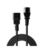 Lindy 30320 cable de transmisión Negro 0,5 m C14 acoplador C13 acoplador