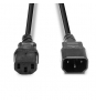 Lindy 30320 cable de transmisión Negro 0,5 m C14 acoplador C13 acoplador