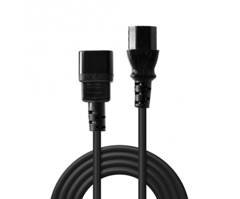 Lindy 30320 cable de transmisión Negro 0,5 m C14 acoplador C13 acoplador